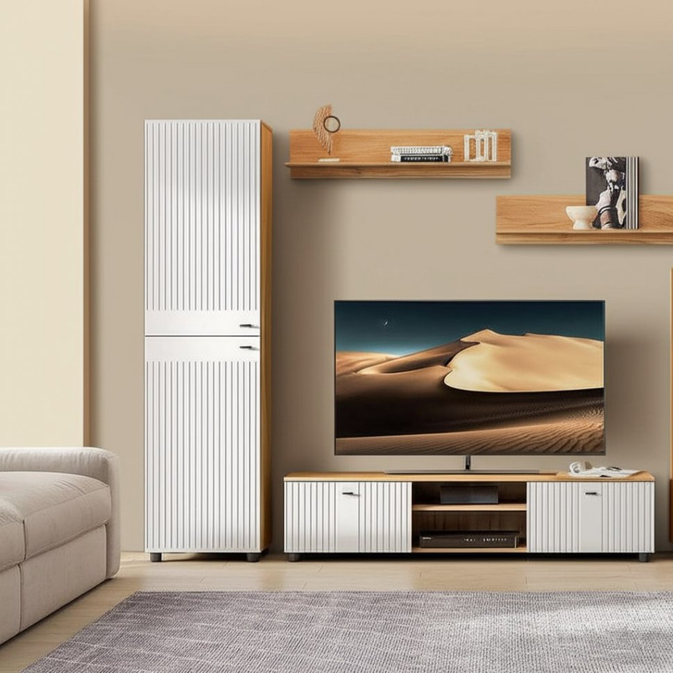 Шкаф-пенал Милан (SV-Мебель) Белый