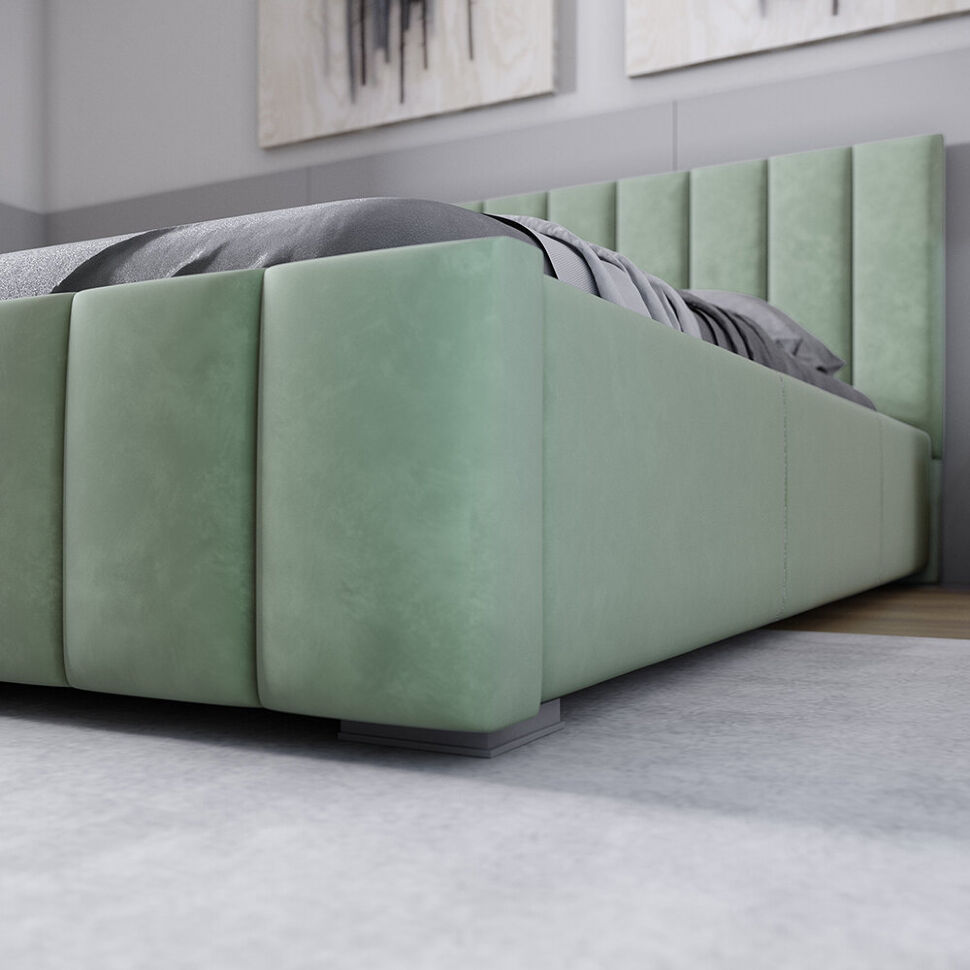 Мягкая кровать 160х200 Нега (ТЭКС) Мятный