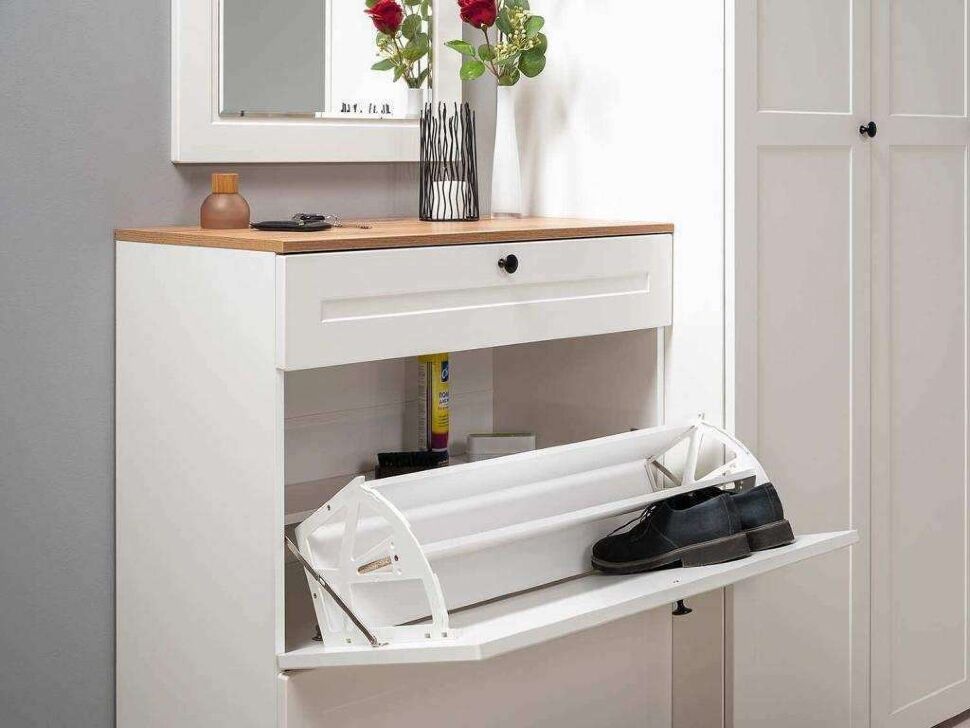 Прихожая Остин 1 Белый шагрень/Дуб Вотан