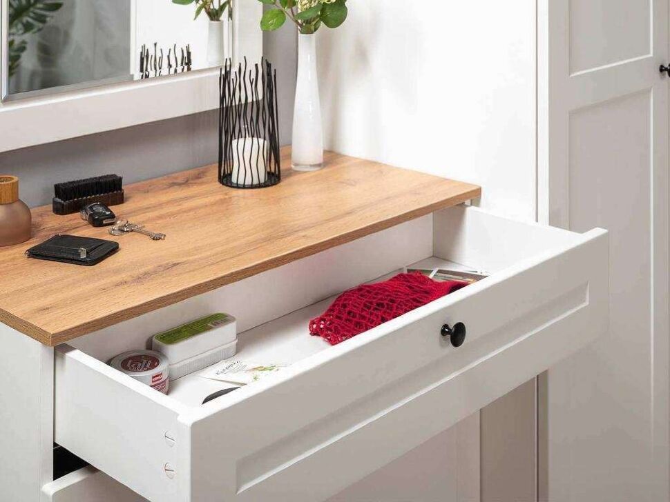 Прихожая Остин 1 Белый шагрень/Дуб Вотан