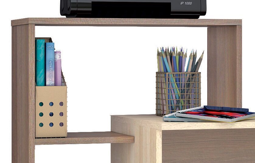 Стол компьютерный Квартет-2 ТЭКС (Ясень шимо)