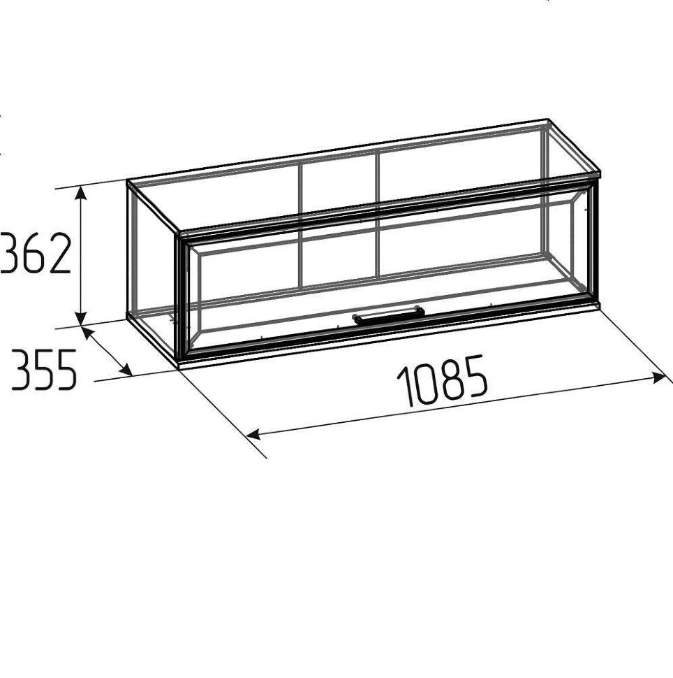Шкаф навесной Аурелио 81 (Глазов) Белый