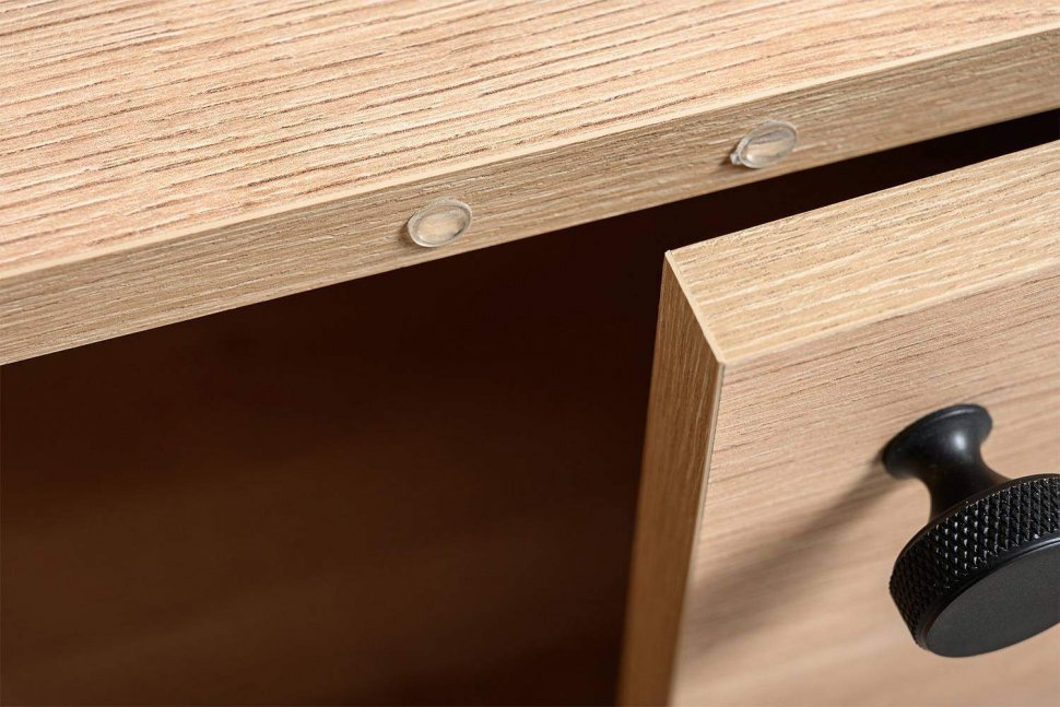 Комод Брюс 16.233, Battle rock FSC Santiago,Черный, Кварц Блэк