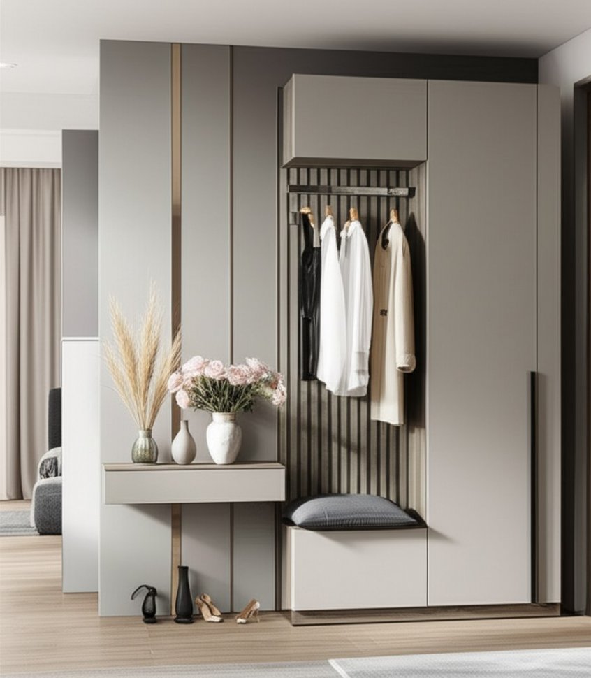 Прихожая Урбан ПР-01, Дуб смоки, Кашемир