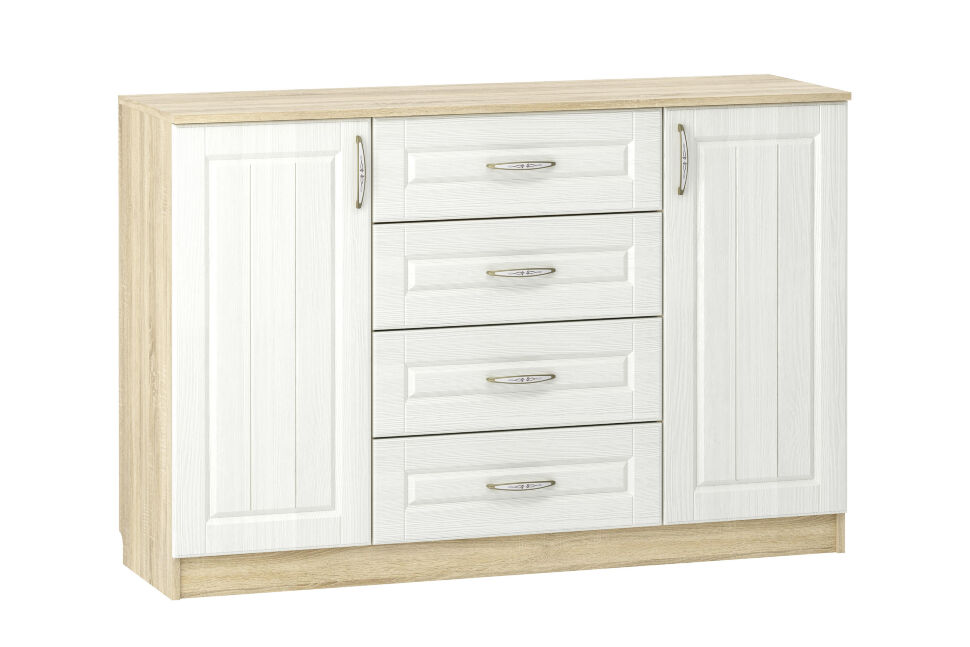 НМ 040.35 Комод Оливия Дуб Сонома/белое дерево