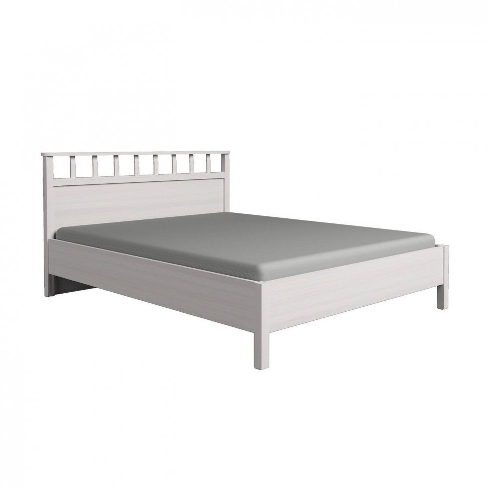 Кровать 140х200 с основанием (дерево) Sherlock 48 Ясень Анкор светлый