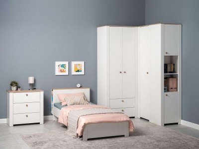 Детская Джастин 2 белый/дуб белый