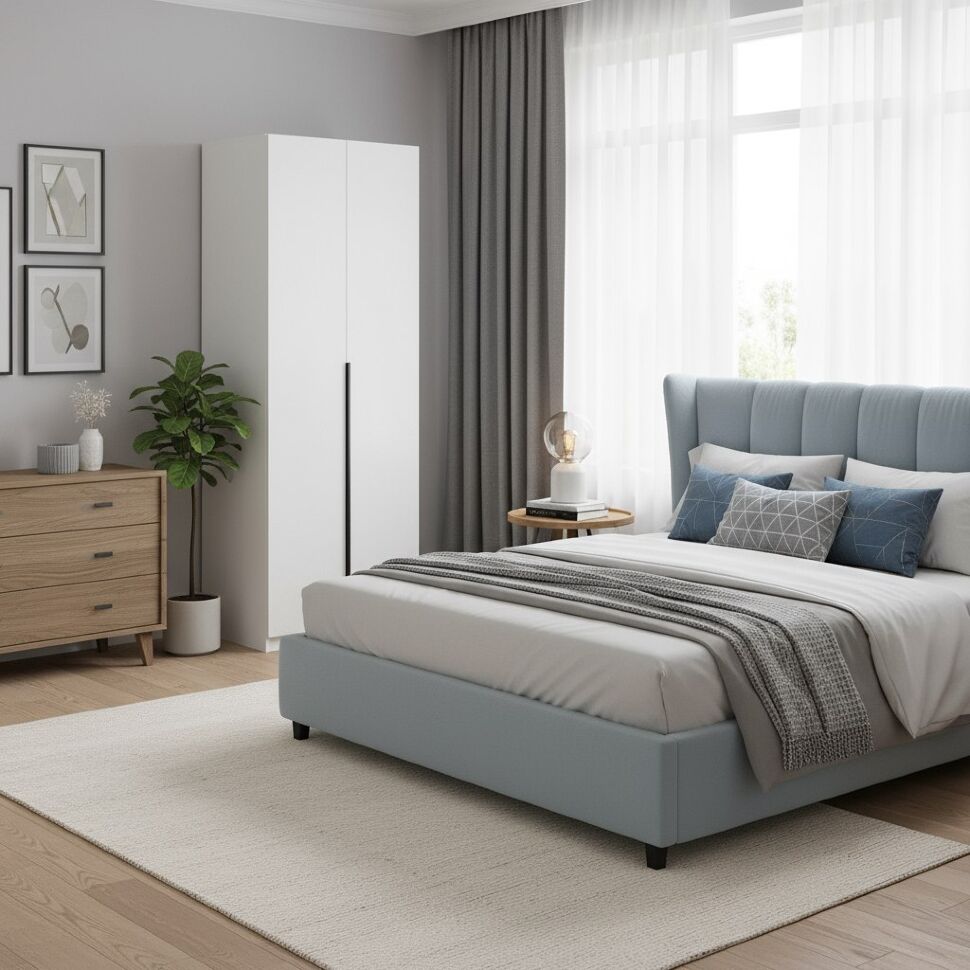 Шкаф распашной с наполнением (5 полок) ШК 5 (800), Белый