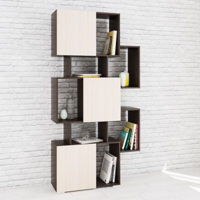 Стеллаж Ромео-9 (ТЭКС) Венге / Дуб молочный