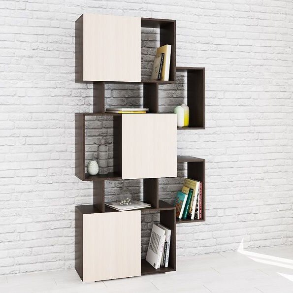 Стеллаж Ромео-9 (ТЭКС) Венге / Дуб молочный