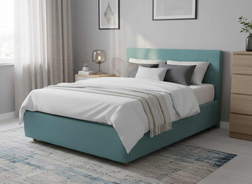 Кровать Nova 1800 с под. механизмом / бирюза №21