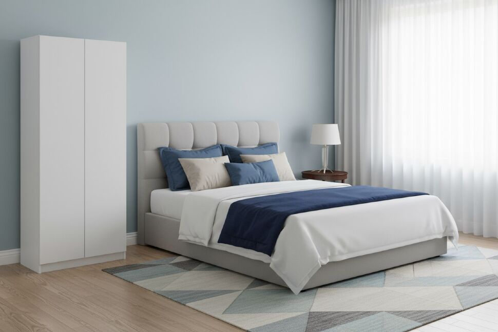 Шкаф двухстворчатый Бали, Белый