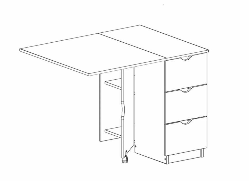 Стол СТ-01 Ясень Шимо темный / светлый