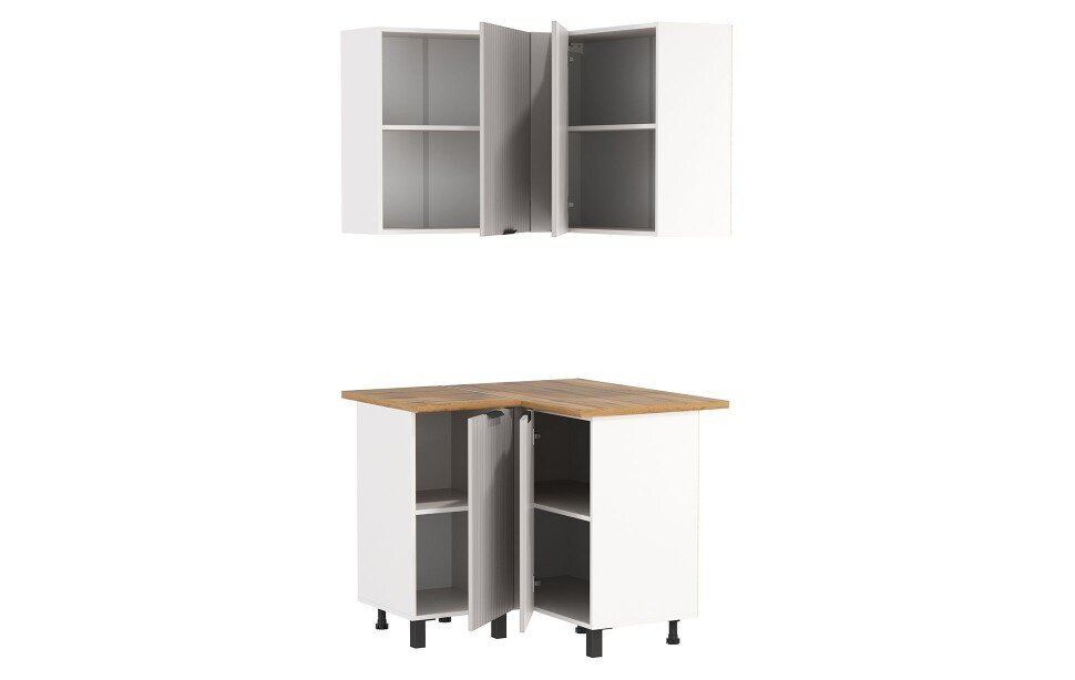 Кухня Венера угловая 1000 х 1000 МДФ Кашемир фрезерованный