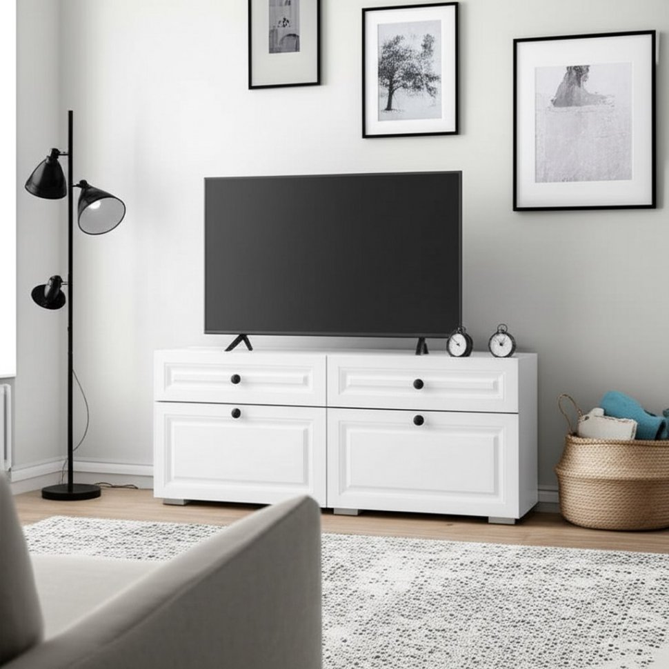 Тумба для ТВ Софт ТБ-07 (БТС) Белый