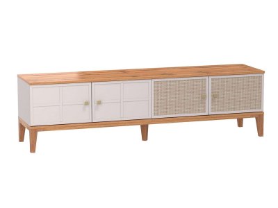 60.05 тумба под ТВ Бора Кашемир/Дуб Вотан