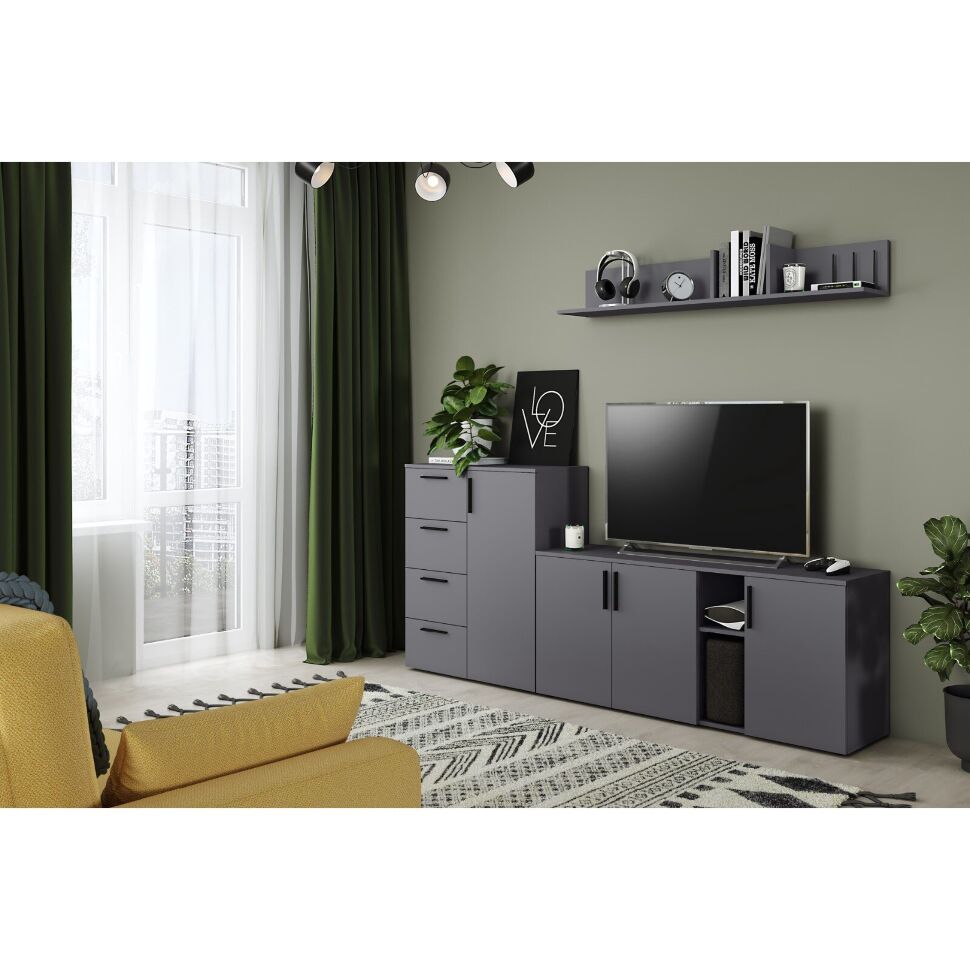 Эйр тумба под ТВ 16.55 Графит