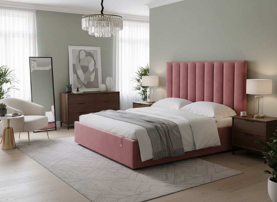 Кровать Ingrid 1600 модель 312 Ультра коралл