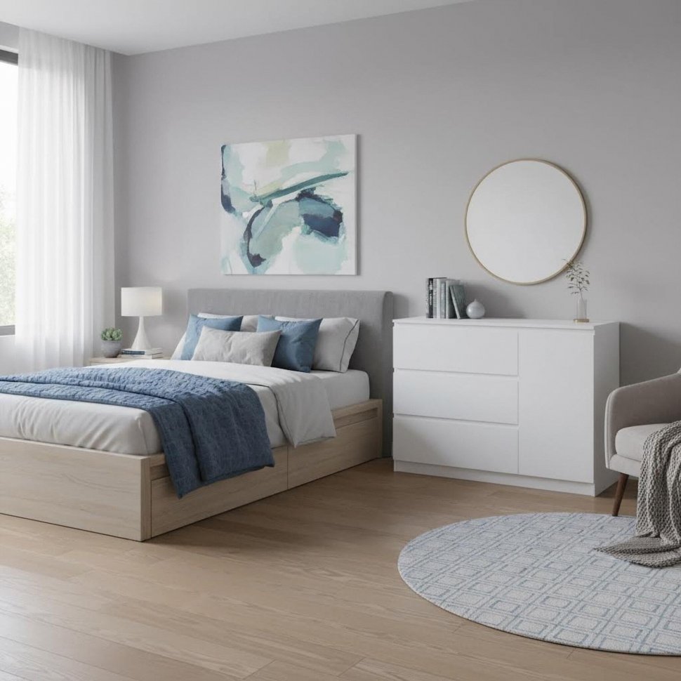 Комод Т-3Р Белый