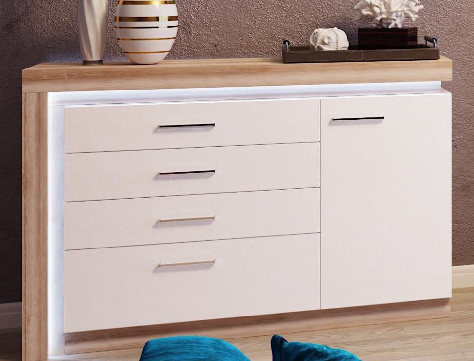 Комод Люмен 03 Ижмебель (Дуб Сакраменто)