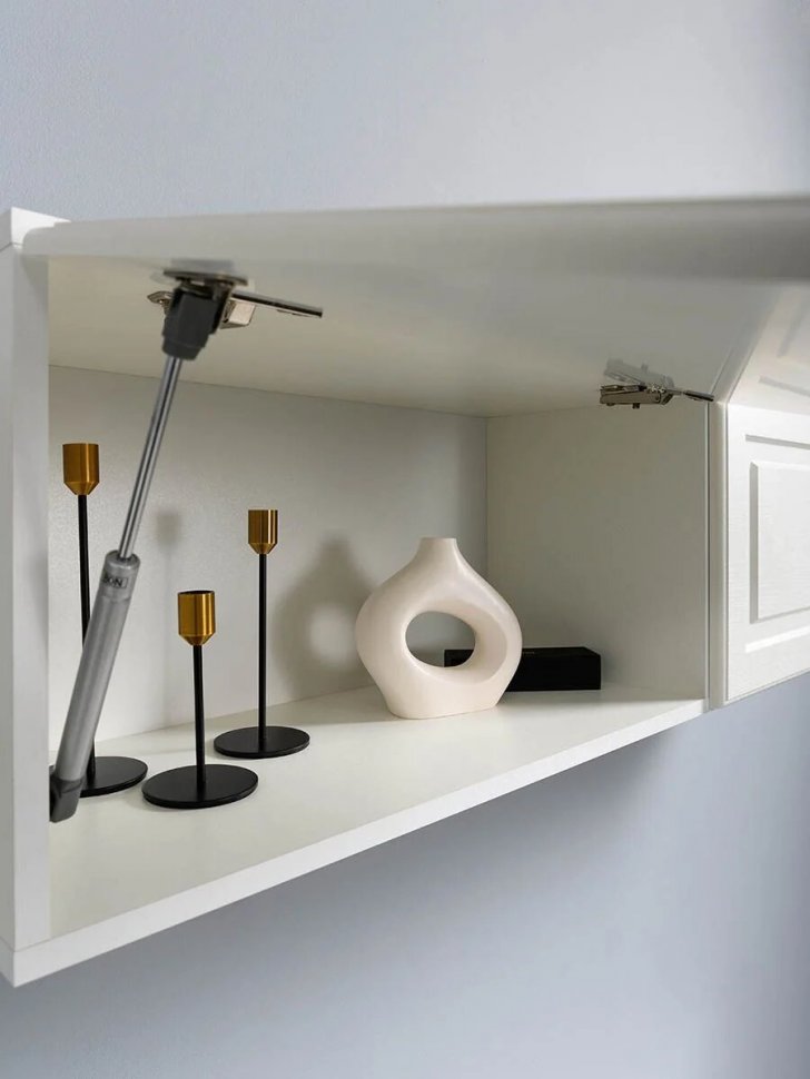 Ливерпуль Шкаф навесной Белый/Ясень ваниль