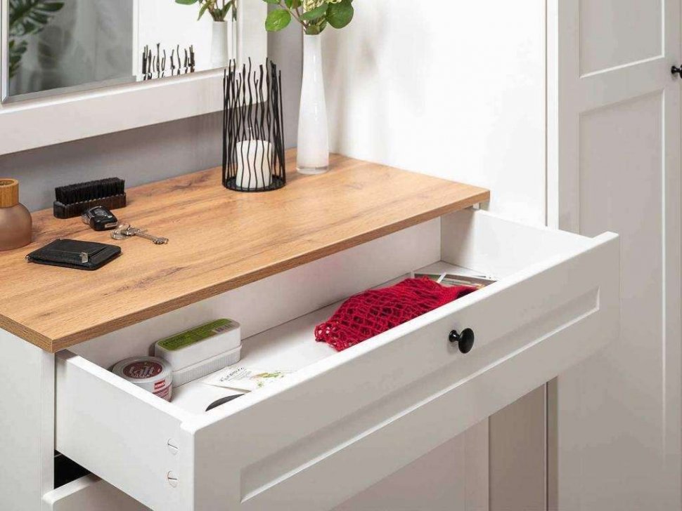 Прихожая Остин 3 Белый шагрень/Дуб Вотан