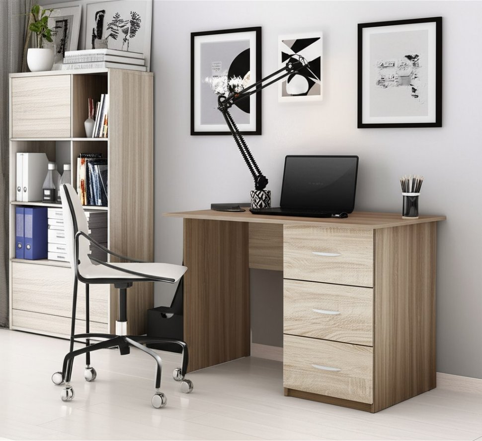 Стол письменный Сити-1 ТЭКС (Ясень шимо)