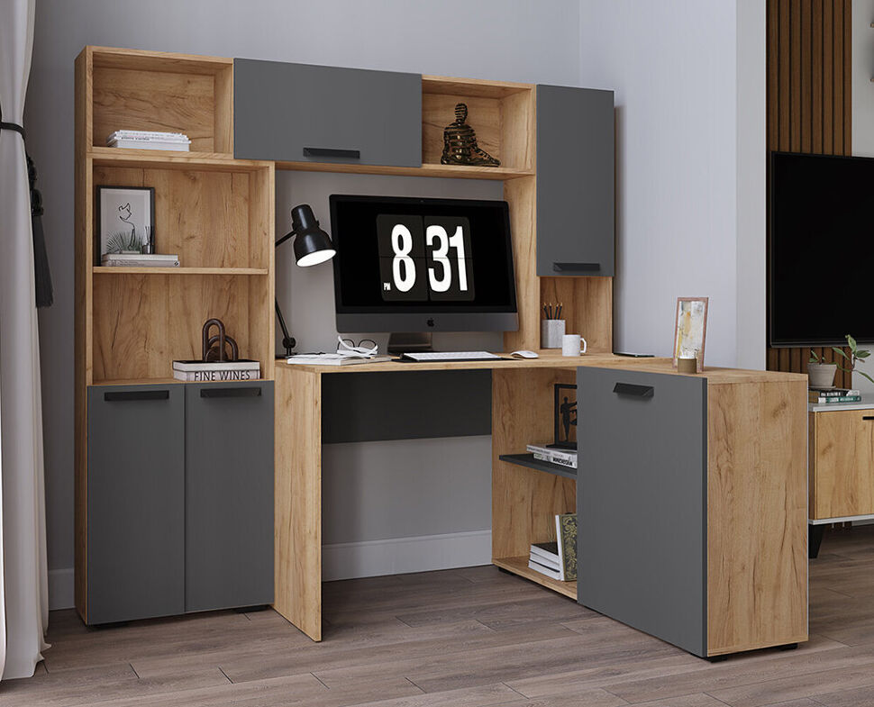 Кабинет Квартет-13 (ТЭКС) Графит серый Комплект 2
