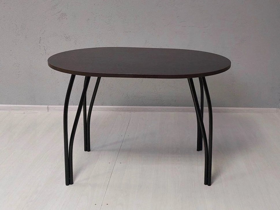 Стол СТ-10 овал Черный / Бодега темный