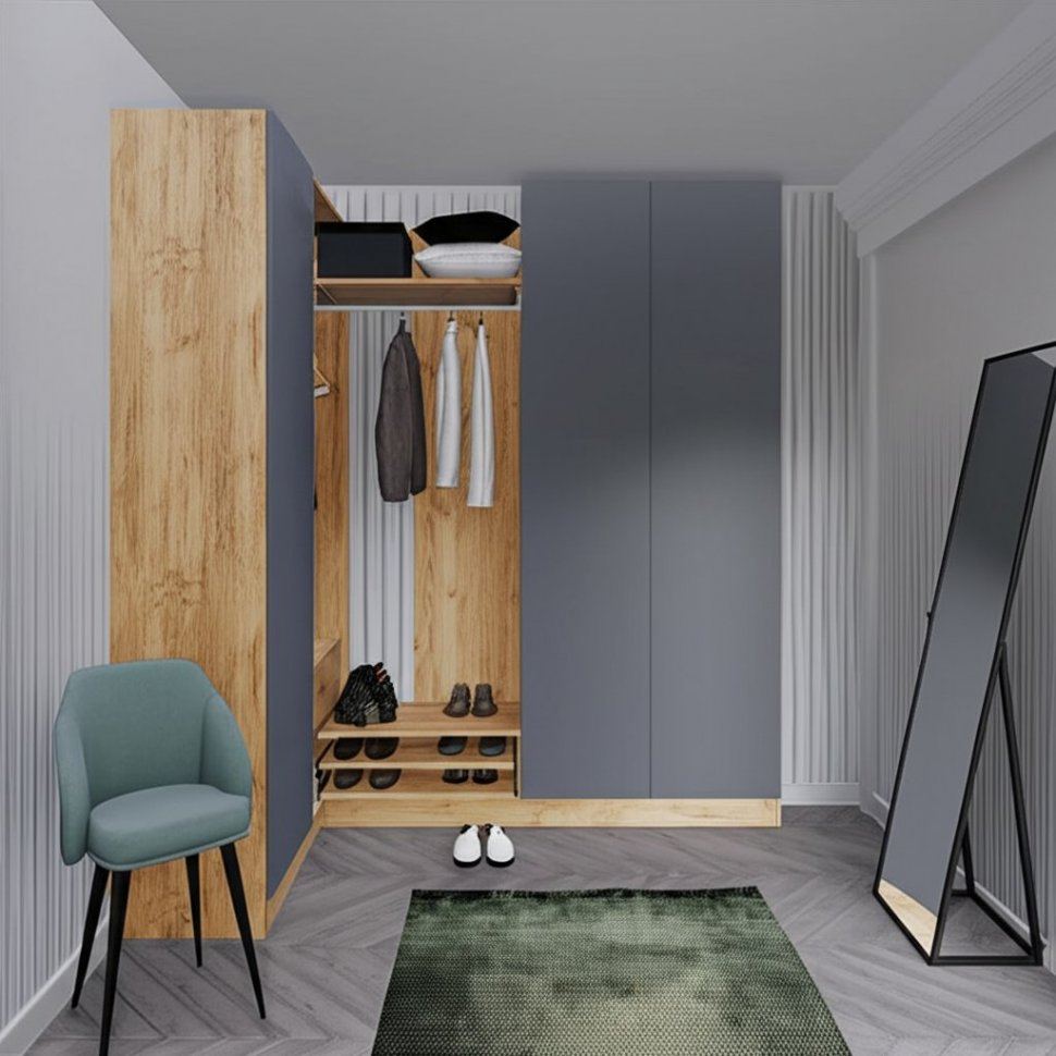 Шкаф Руэлла 900 (ТЭКС) Графит серый