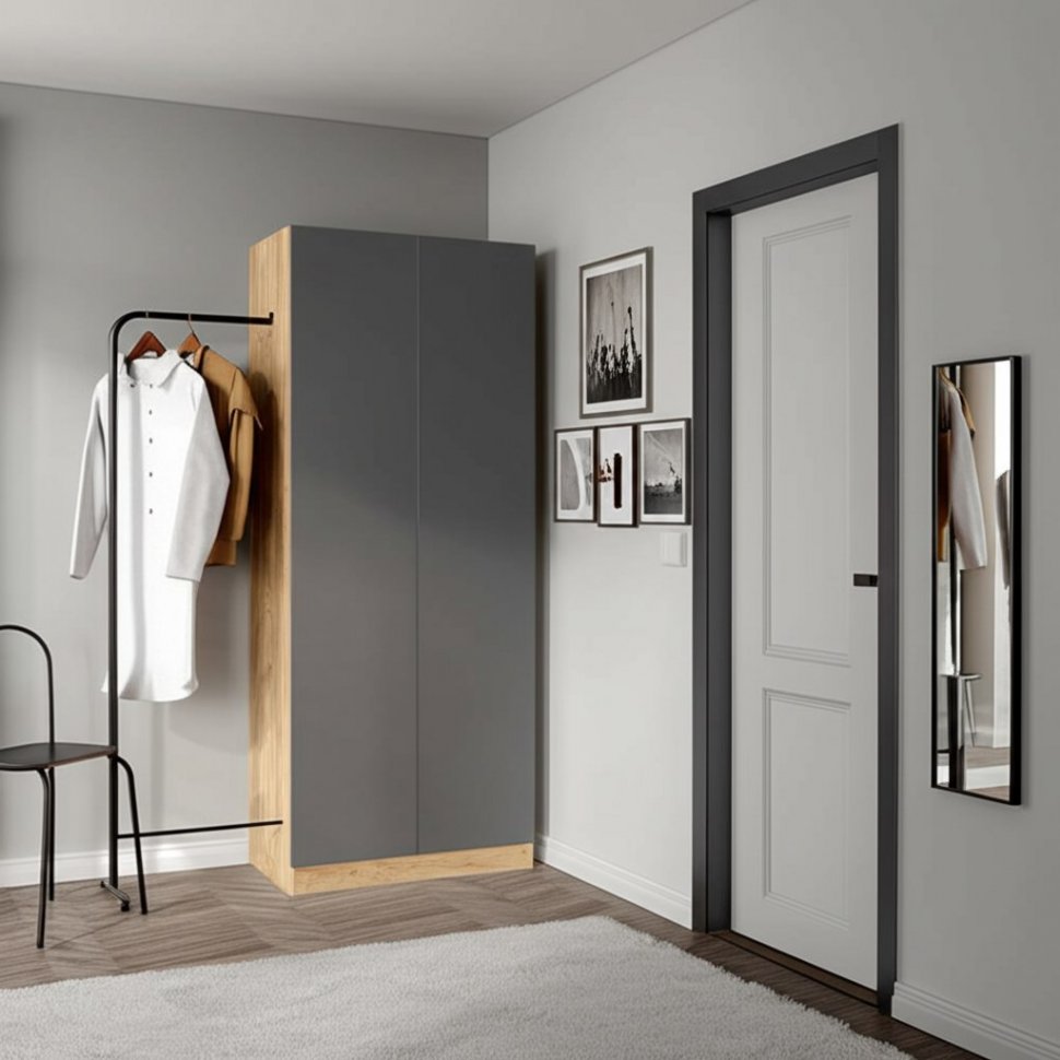 Шкаф Руэлла 900 (ТЭКС) Графит серый