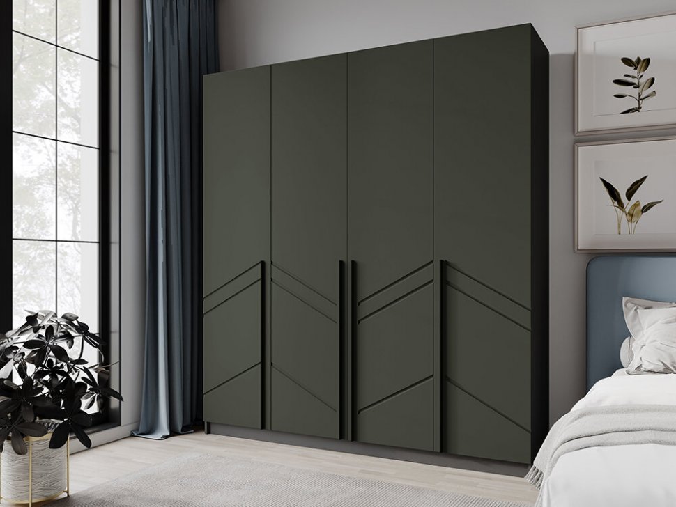 Шкаф Феникс (Северин) 2000 Олива МДФ 4-дверный