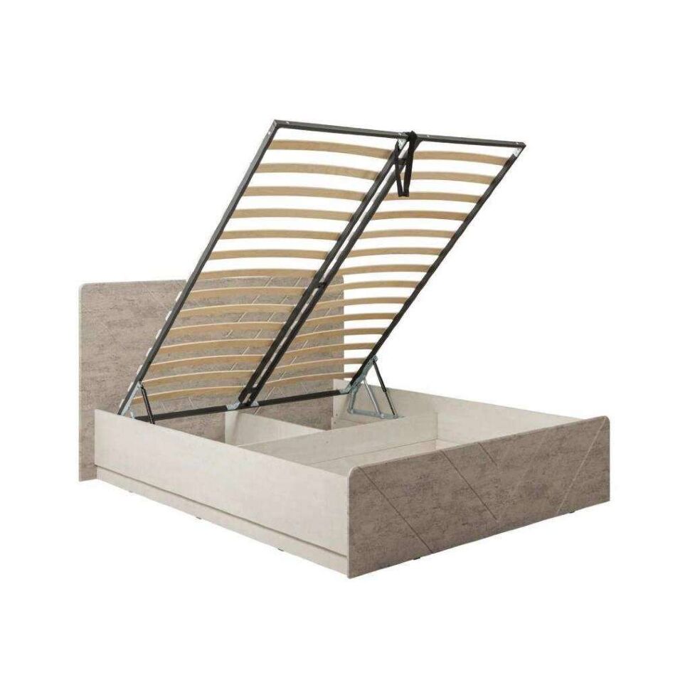 Амели Кровать 11.31 с под. мех. Шелковый камень/Бетон чикаго беж