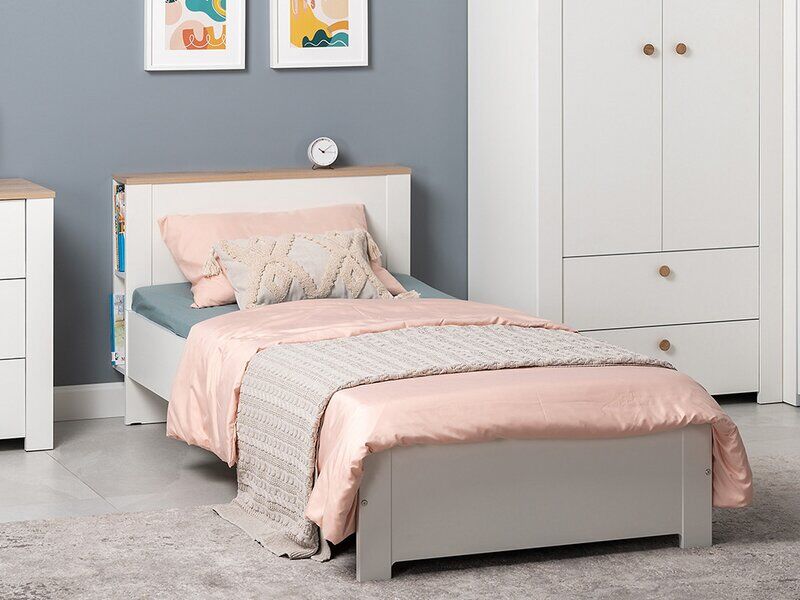 Джастин Кровать 11.54 белый/дуб белый