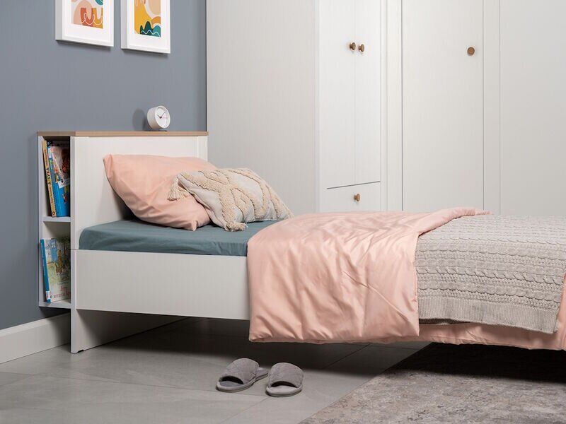 Джастин Кровать 11.54 белый/дуб белый