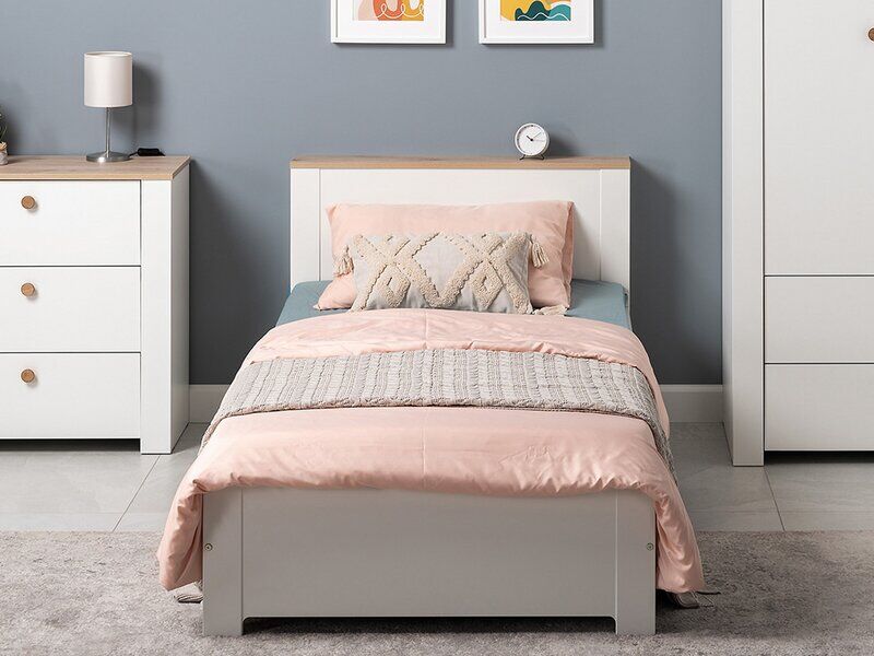 Джастин Кровать 11.54 белый/дуб белый