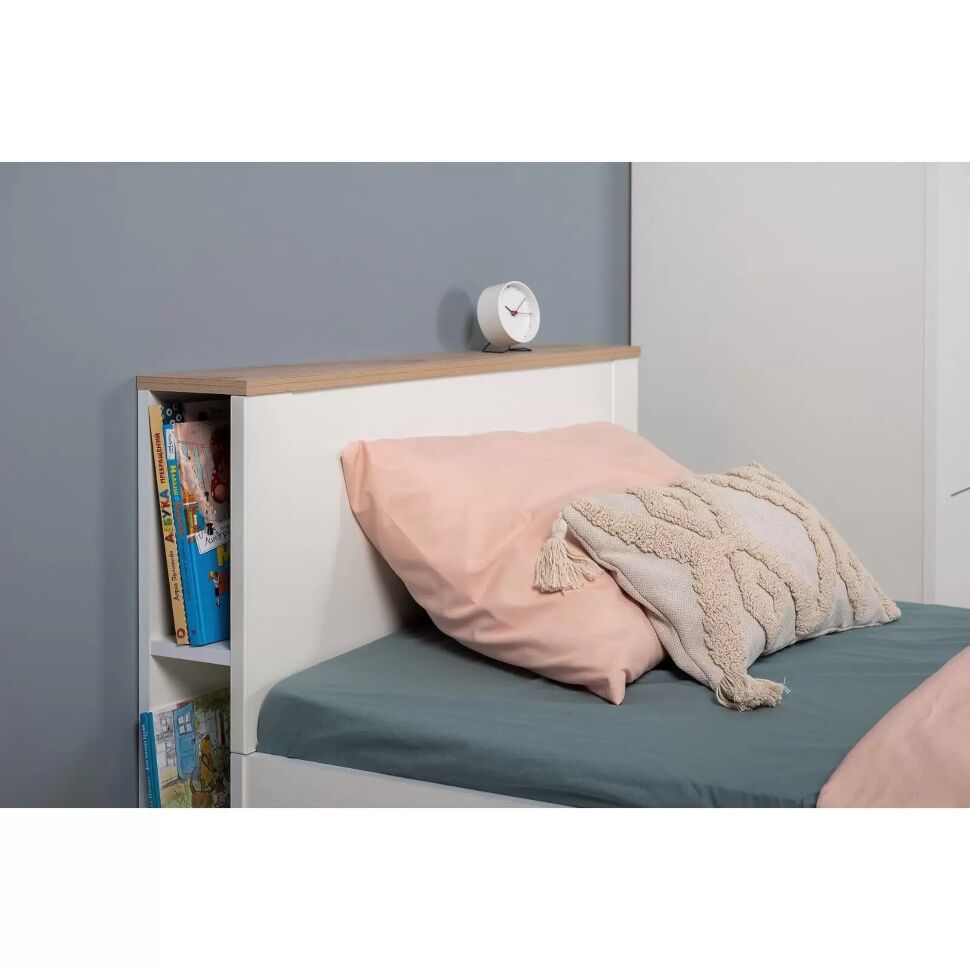 Джастин Кровать 11.54 белый/дуб белый