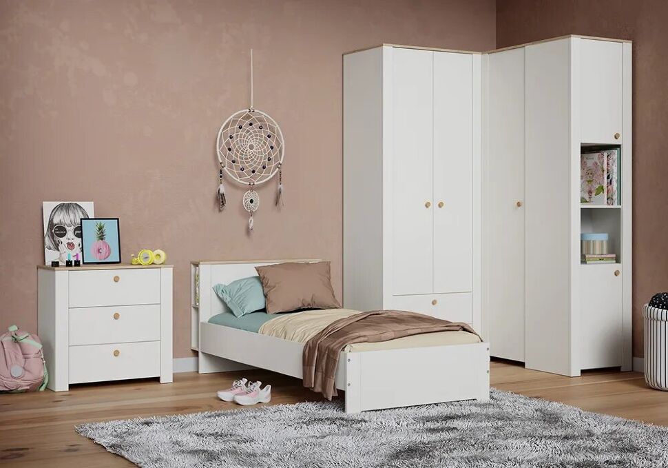 Джастин Кровать 11.54 белый/дуб белый