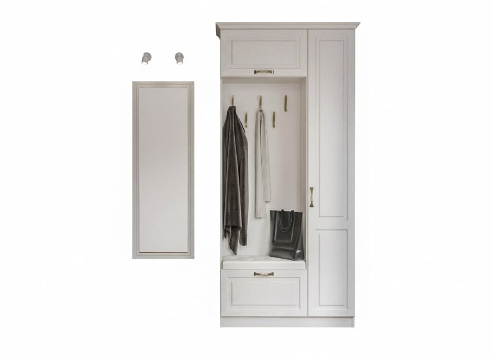 Прихожая Ливерпуль 2 Белый/Ясень ваниль