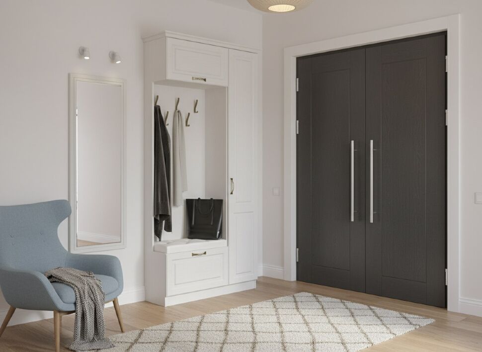 Прихожая Ливерпуль 2 Белый/Ясень ваниль