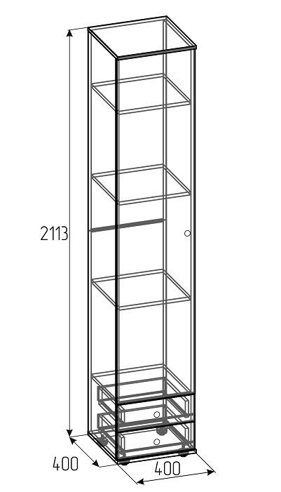 Шкаф для белья Лойс 83 (Глазов) Серый