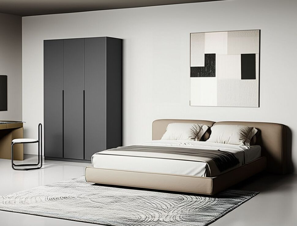 Шкаф распашной (5 полок + штанга) ШК 5 (1200), Графит