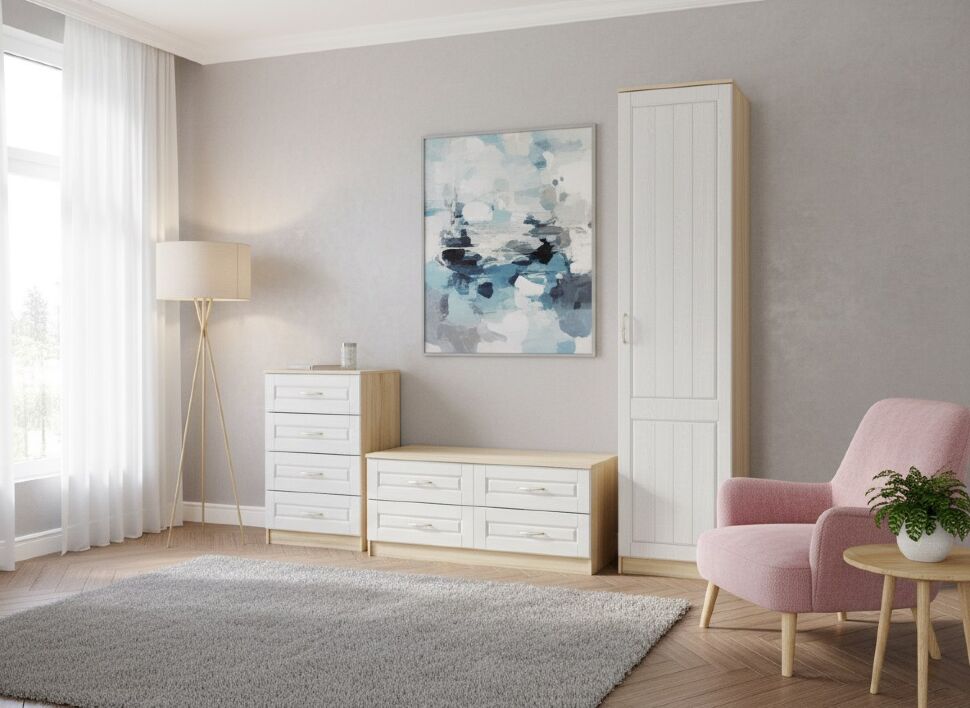 Гостиная Оливия 5 Дуб Сонома/белое дерево