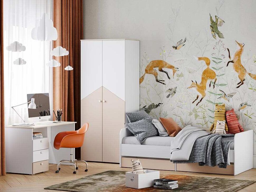 Детская Банни-2 белый/дуб сонома/бисквит