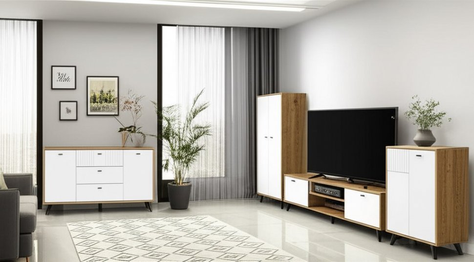 Тумба-комод Милан (SV-Мебель) Белый