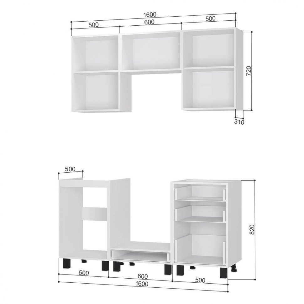 Кухня Сканди 1,6 м