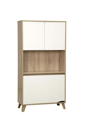 Шкаф комбинированный 57.02 Аданте дуб сонома / белый