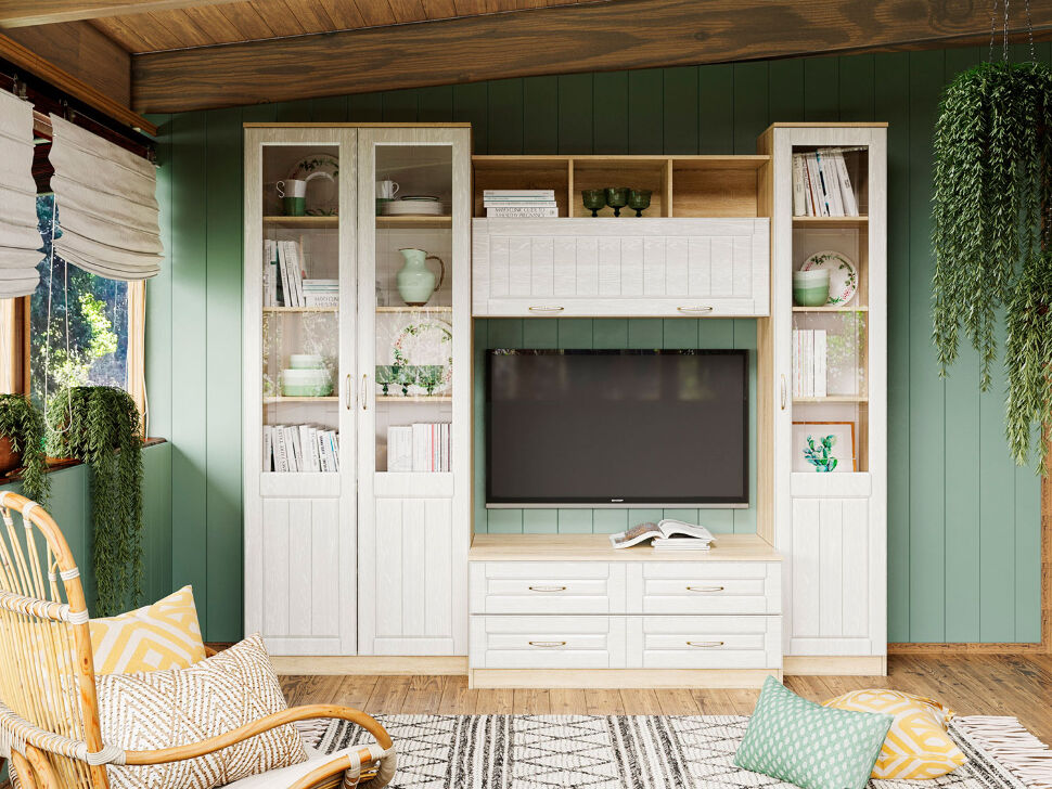 Гостиная Оливия 4 Дуб Сонома/белое дерево