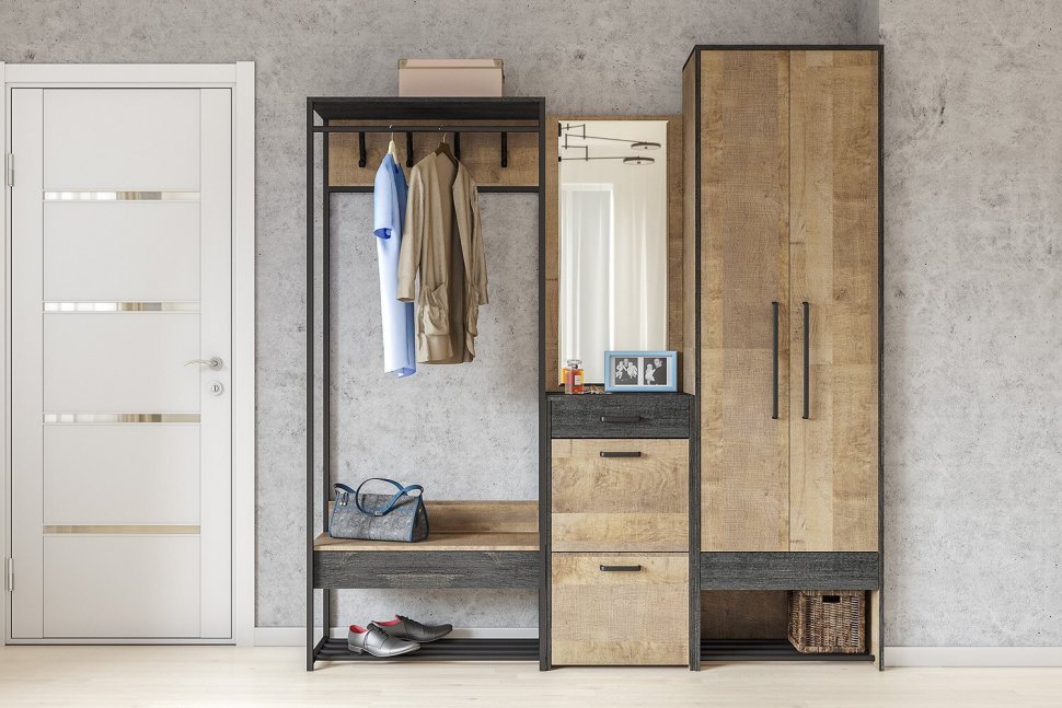 Трувор шкаф для одежды 13.328.02 Дуб Гранж Песочный/Интра