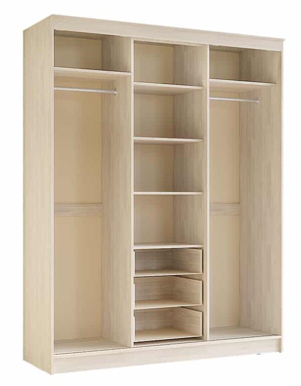 Шкаф-купе Маэстро 1700 БТС (Ясень Белый)